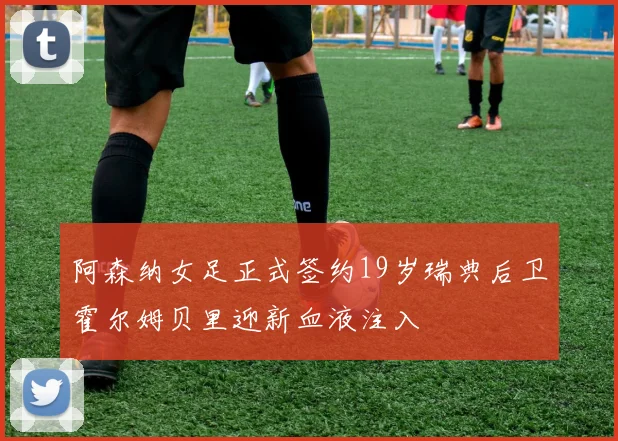 阿森纳女足正式签约19岁瑞典后卫霍尔姆贝里迎新血液注入